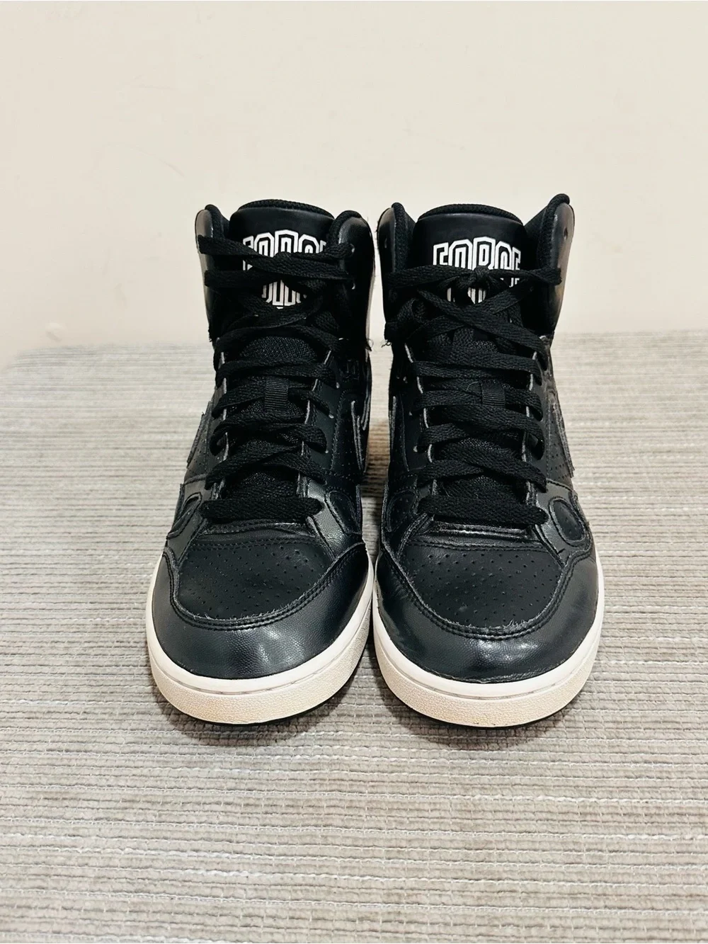 Nike WMNS Son of Force Mid Black White 616303-012 Women's Size 8 EUR 39 Rare